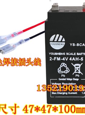 友声YOUSHENG蓄电池 YS-SCALE 2-FM-4V 4AH-5电子秤台秤4V4AH电瓶