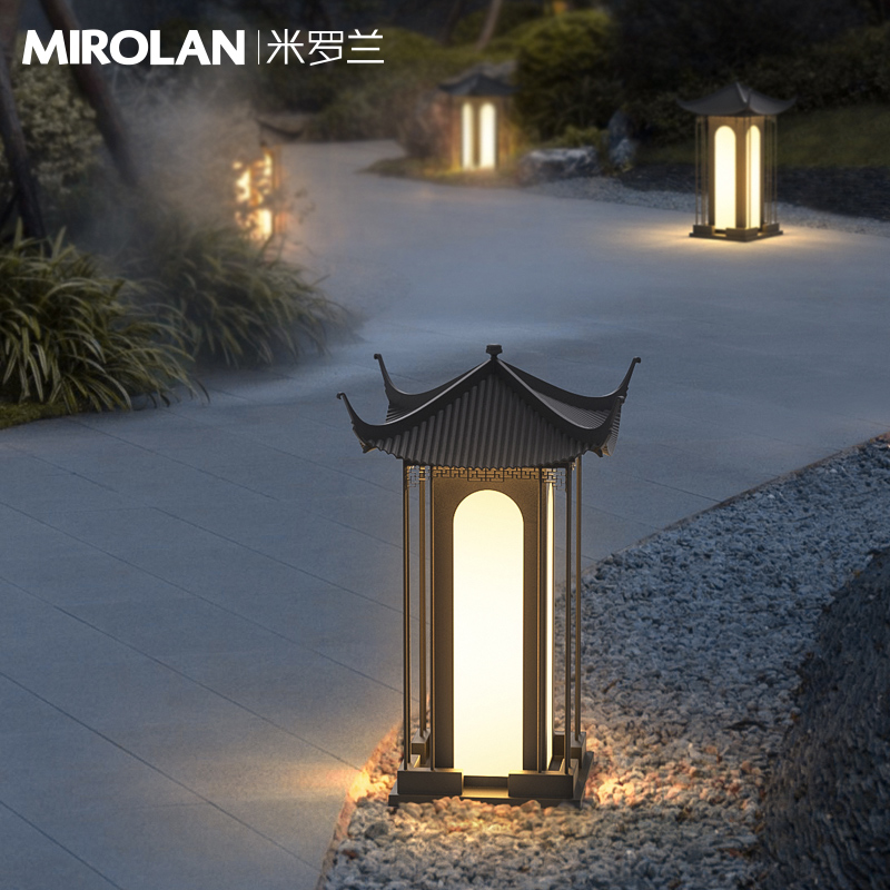 新中式草坪灯户外落地r灯别墅庭院灯园林景观灯防水草地灯室外灯