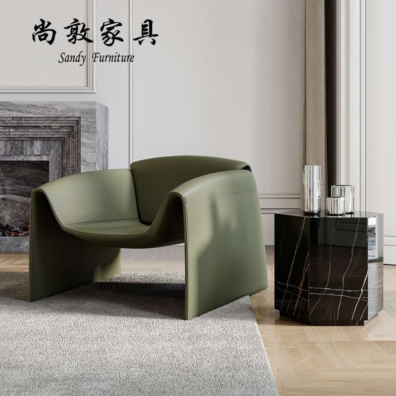 意式极简沙发椅poliform沙发单人椅现代北欧客厅休闲椅创意螃蟹椅