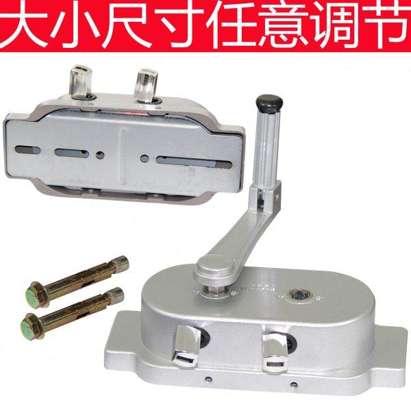 手摇器配件通用免打孔棘轮升降器多孔距手摇杆升降盒手摇机晾衣架