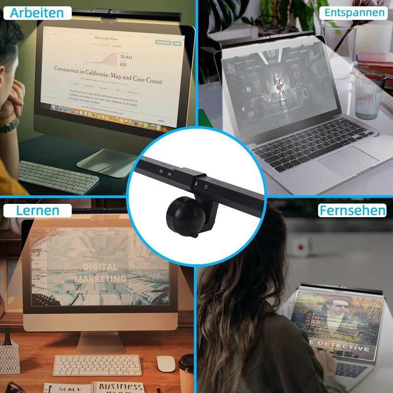 屏幕灯电脑办公阅读挂灯护眼台灯led显示器不占桌面空间屏幕挂灯