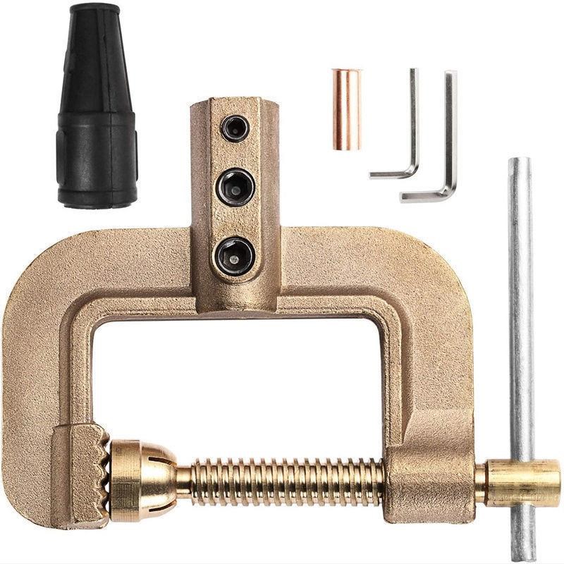 不锈钢地线钳汉老大电焊q机接地钳子焊把加厚CG型全铜地线夹500A