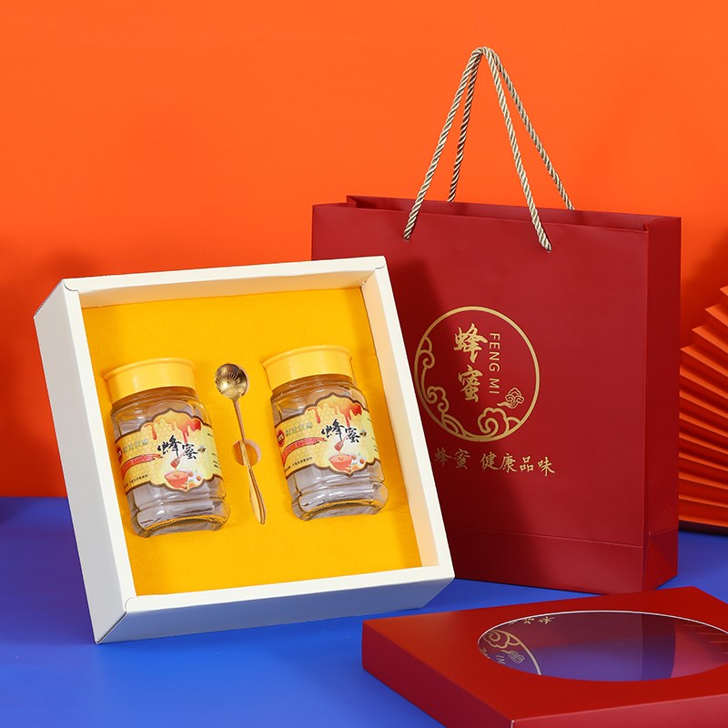端午礼盒包装定制蜂蜜包装盒w空盒子两斤装含玻璃瓶高档礼品盒纸