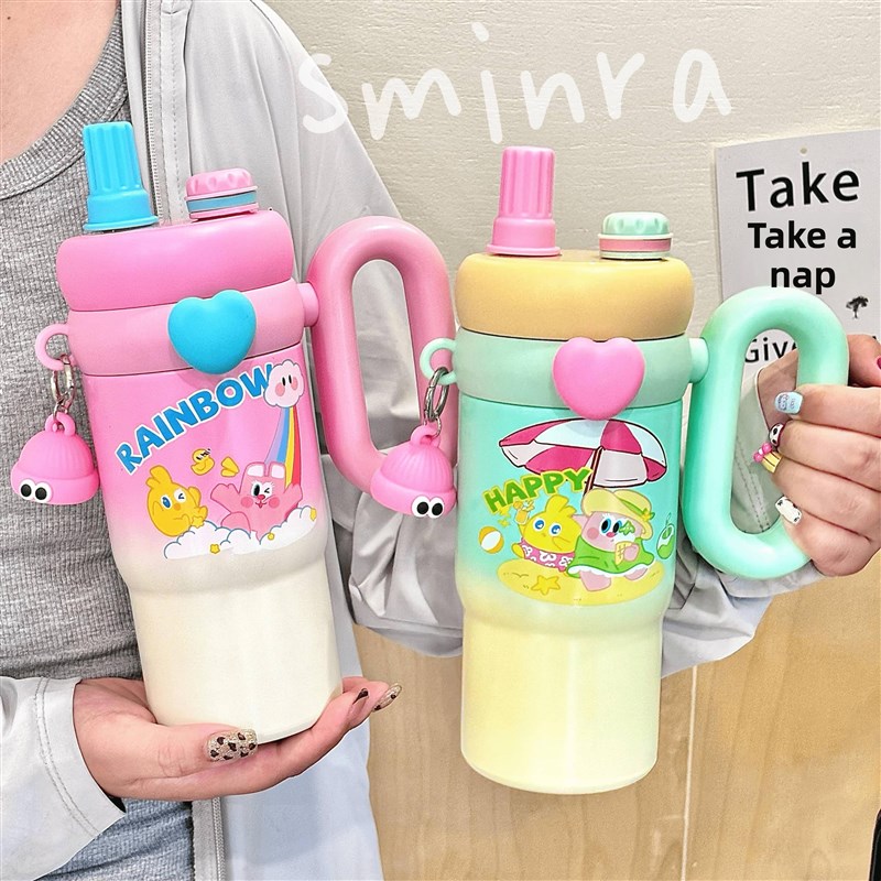 巨无霸吸管保温杯大容量s冰霸杯316不锈钢水杯女吨吨大水壶户外杯