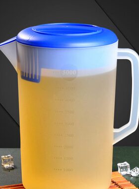 5000ml塑料带刻度耐高温磨砂加厚 吧台量杯 汽修量杯 机油量杯 5L