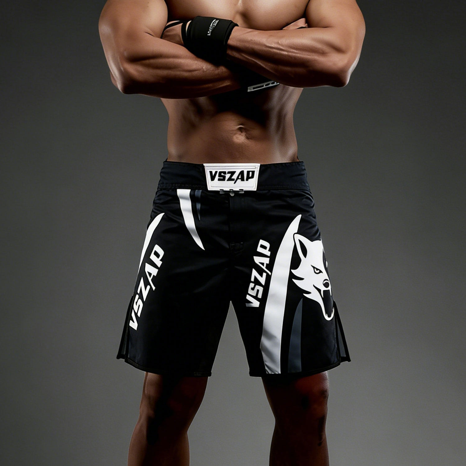 VSZAP竞技运动狼头正品短裤男健身训练速干耐磨个性印花五分裤,男装,短裤,淘宝优惠券,粉丝福利购,淘宝优惠卷