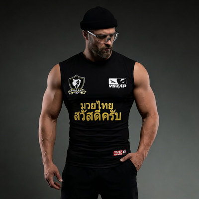 VSZAP泰拳UFC棉训练T恤男