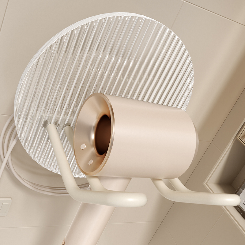 吹风机置物架免打孔卫生间收纳绕C线电吹风挂架吹风筒支架浴室奶