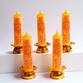 甄选无鬼运财佛像蜡烛杆蜡蜡制异形香薰蜡烛 烛光晚餐蜡烛贴纸杆