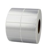 甄选哑银不干胶标签纸PVC防水防刮塑料固定资产标签纸双排40