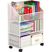 甄选公室收纳盒桌面置物架工位文件公桌下收纳柜多层收纳架子推车