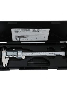 甄选ETOPOO 150MM 1/64 金属屏分数数显卡尺 不锈钢电子游标卡尺