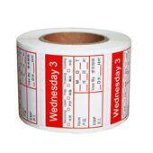 甄选厨房酒店星期标签有效期开封日期不干胶标签纸可移防水易撕贴