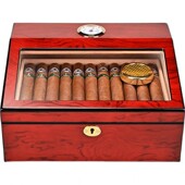 甄选CIGARLOONG茄龙雪茄保湿 盒天然雪松木烤漆大容量储藏密封雪茄