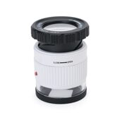 甄选带灯筒式 30倍倍清照布镜便携检布放大镜TH9006B