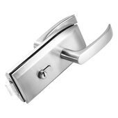 甄选玻璃门隔断锁执手锁公室隔断平口双开门玻璃门锁缺口执柄锁