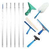 甄选擦玻璃神器加长伸缩杆家用搽刷窗户刮水器洗门头外墙层清洁用