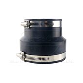 甄选卡箍式 304不锈钢柔性接头水管道连接器 异径可曲挠橡胶软接头