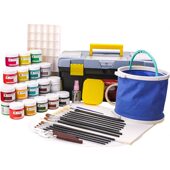 甄选马利水粉颜料套装 100ml初学者儿童学生手指画顏 一整套美术装