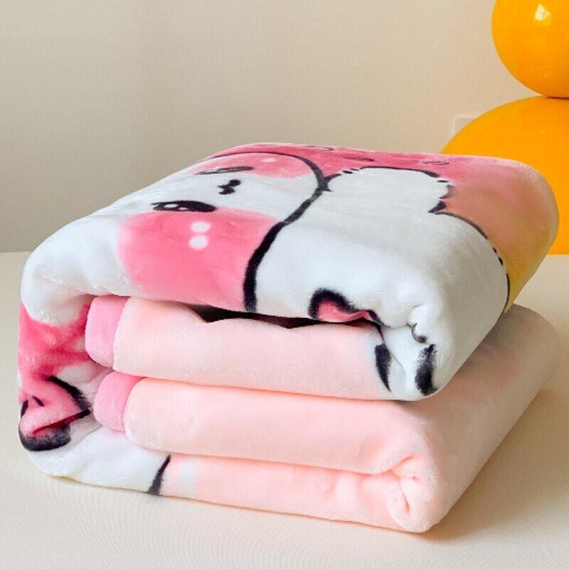 儿童毛毯加厚秋冬季双层婴儿宝宝盖毯小被子幼儿园午睡珊瑚绒毯子