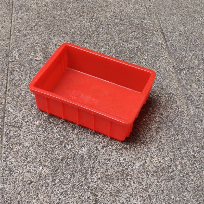 工厂胶盒小号周转箱加厚五金零件物料盒红色不良品分类收纳盒子