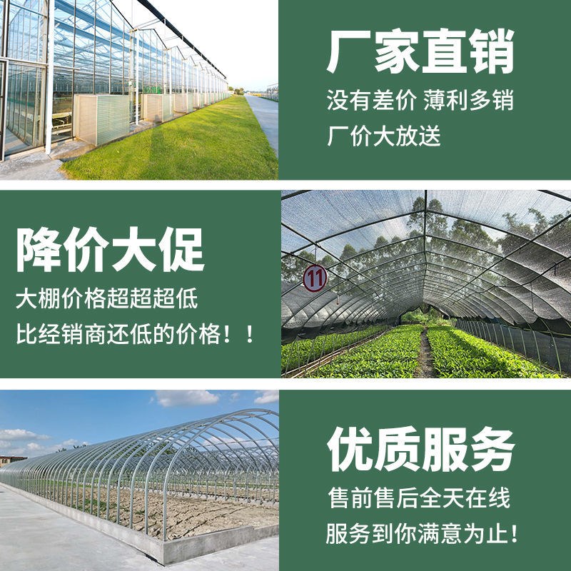 大棚钢管骨架拱棚配件定制蔬菜种植养殖椭圆管连体连栋棚全套支架