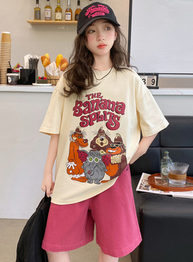 女童夏装短袖套装2026新款女大童韩系炸街两件套女孩夏季运动短裤