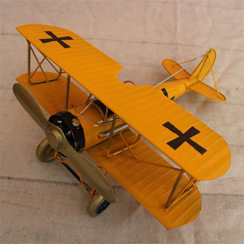 复古怀旧创意铁艺餐厅家居网咖玄关铁艺飞机模型桌面摆件装饰礼品