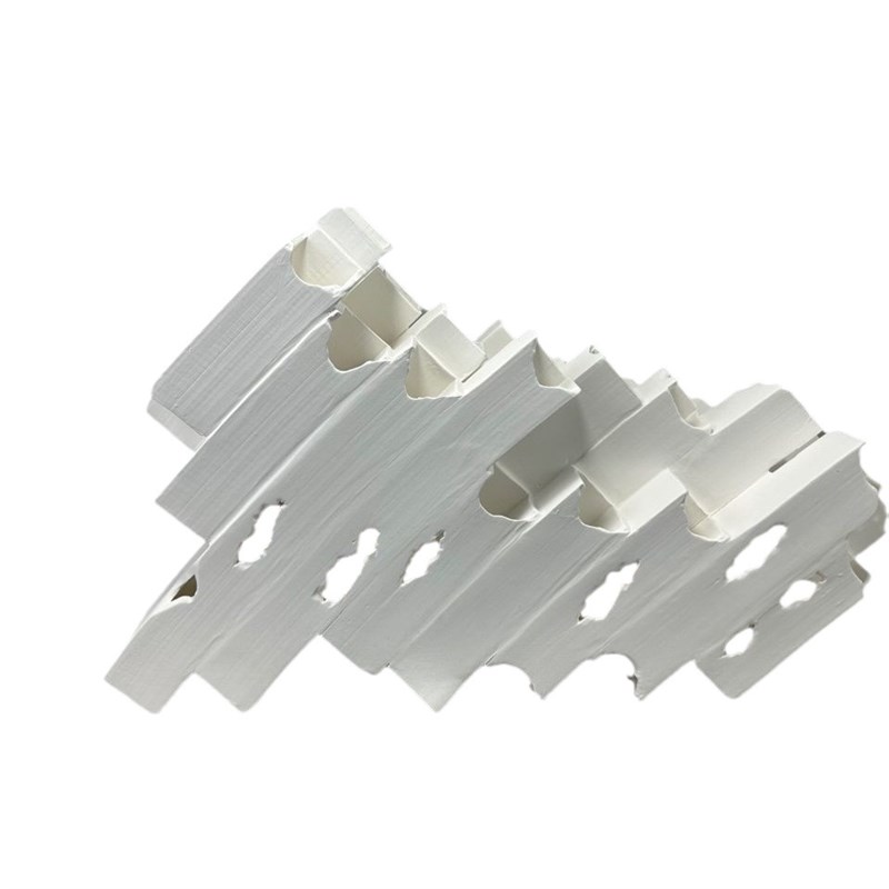 家通简约创意白色方管巢形陶瓷花器样板间售楼处客厅艺术软装摆件