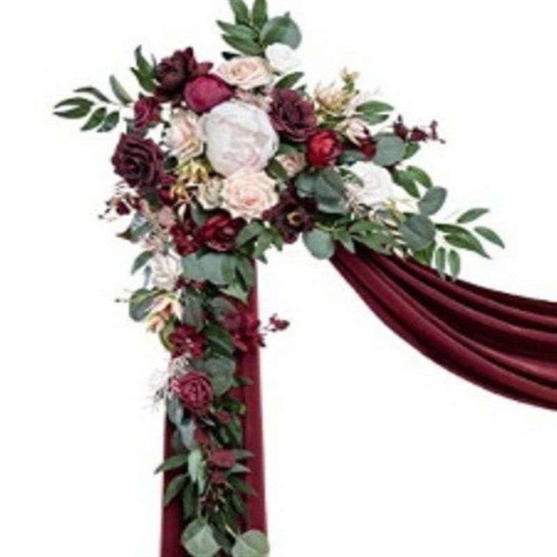 拱门仿真花套装婚礼派对生日婚纱聚会装饰三件套婚庆布置挂件挂饰