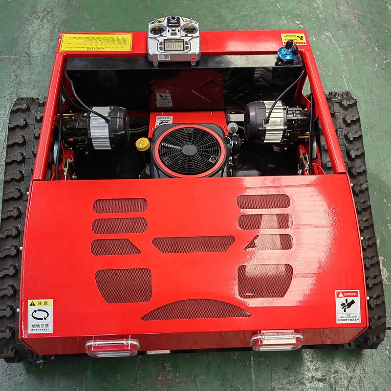 遥控履带割草机 16马力边坡园林开荒汽油碎草机 远程遥控除草机