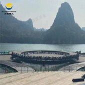 水上升降舞台 大型水下升降平台 固定液压升降机表演升降旋转舞台