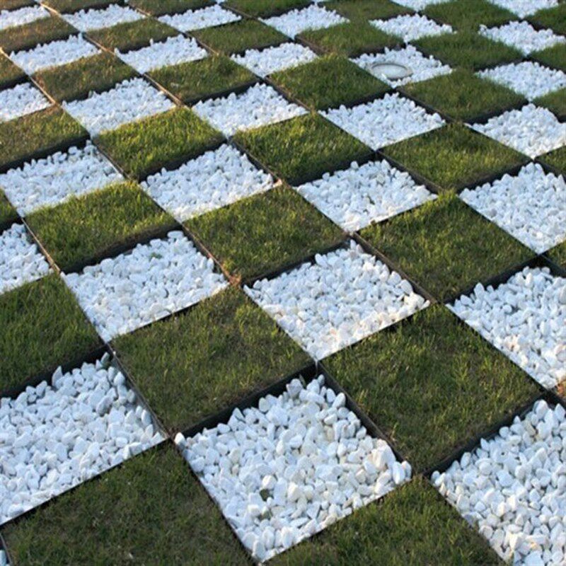 40斤装白色石子石头鹅卵石庭院铺路铺地阳台室内装饰砾石小白凌之