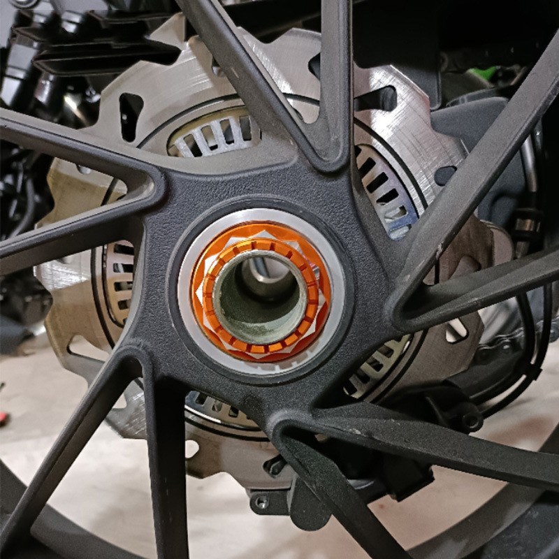 适用钱江赛250 400 450后轮轴螺母改装轮毂装饰盖赛550后轴螺丝帽