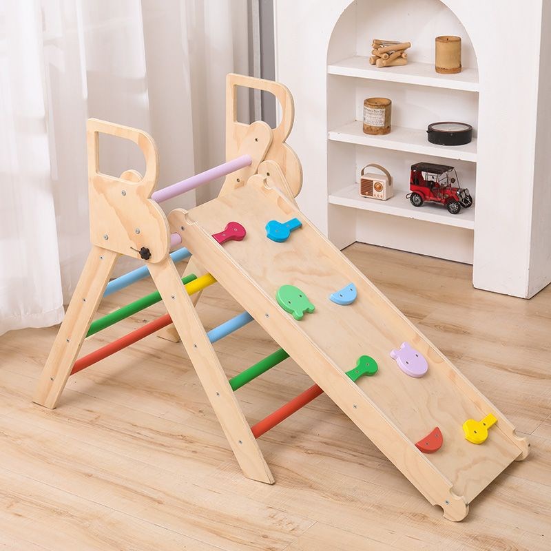 室内攀爬架实木架攀岩墙儿童家用拓展多功能滑板组合感统运动训练