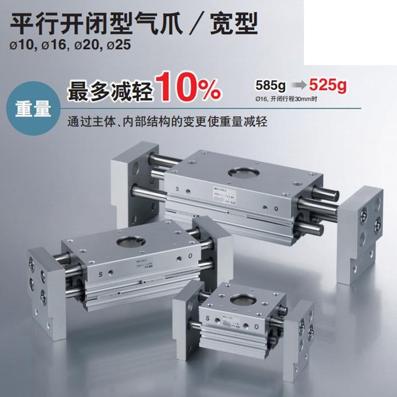 SMC原装气缸气爪气动开闭型手指气缸夹爪旋转mhz2手指气缸夹爪