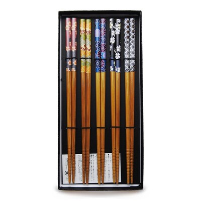 石田(Ishida)日本进口天然竹筷子 可洗碗机尖头防滑高端餐具