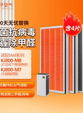 适配IAM空气净化器过滤网KJ800-M8/KJ800-M7滤芯ILW800FX除尘除醛