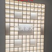 定做带灯光实木格子架茶壶架展示架壁挂展示柜博古架多宝阁格子柜