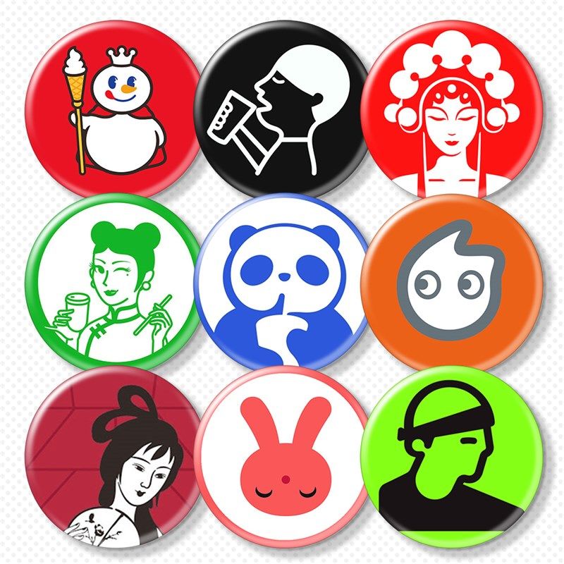 网红茶饮logo吧唧徽章冰箱贴蜜雪冰城茶百道霸王茶姬谷子同人周边