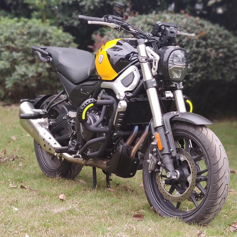 适配隆鑫无极500AC保险杠复古摩托车发动M机前护杠改装件防摔撞杠