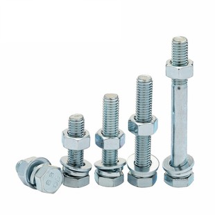 镀锌8.8级外六角套装 组合螺丝平介弹垫螺母组合螺栓螺钉M5M6M8M10