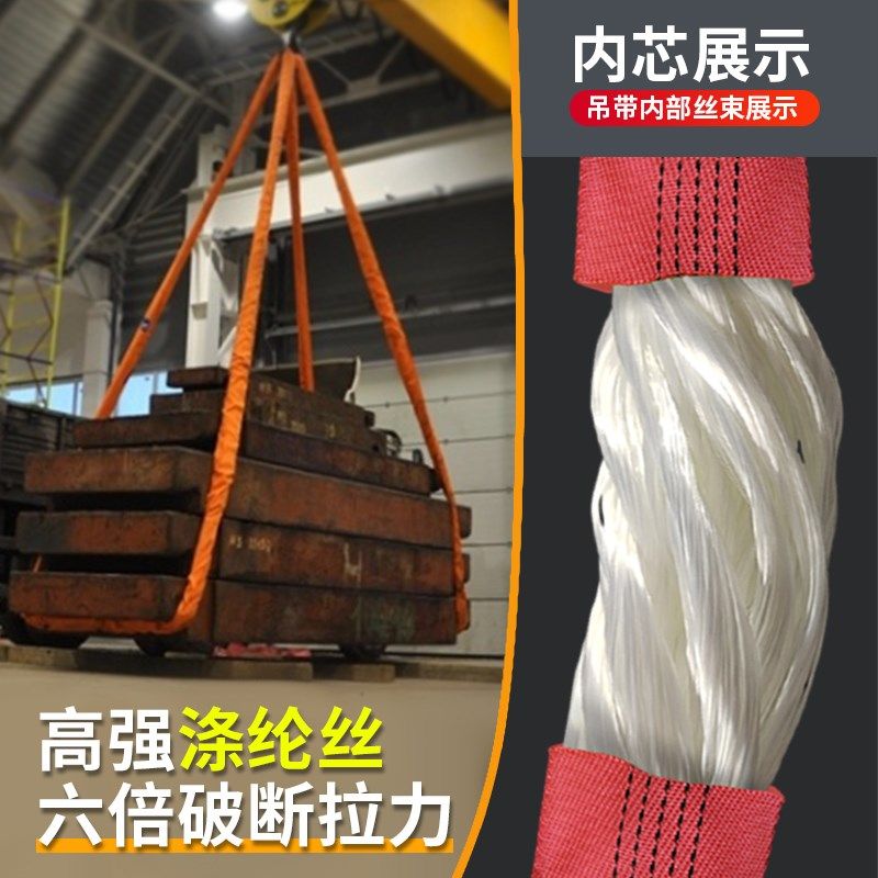 起重吊带软柔性吊装带3t1吨1米3吨2米4t吊树吊车布带圆形吊绳彩色