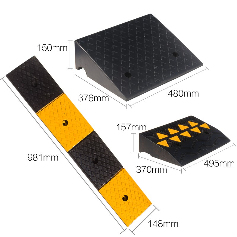 马路牙子斜坡垫 台阶垫 汽车爬坡三角垫橡胶路沿坡减速带室内防滑