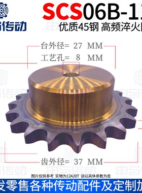 盛天SCS链轮加工成品成型孔 SCS3分06B11齿 高精度耐磨损申马传动