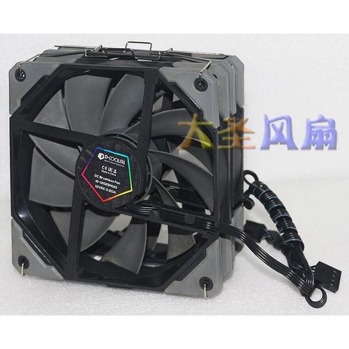 ID-12025M12S 大风量温控液压CPU散热器配套12CM机箱水冷双风扇