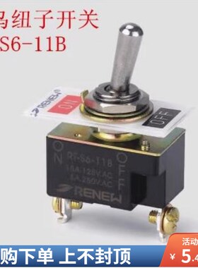 RENEW兰鸟RT-S6-11B纽子开关 12mm 2脚2档RT1021单刀单掷摇臂开关