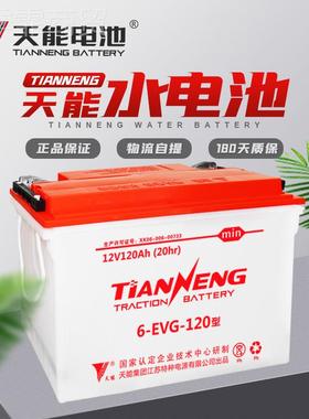 天能 80三h100a2h10aah 叉车电池YJU水电池水电瓶轮车电瓶