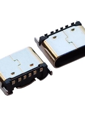 TYPEC-6p立贴5.0/5.5/6.8/9.3/10.0/10.5身体高度母座母口C口宽口