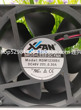 原装XFAN欣瑞联 RDM1238B4 48V 0.30A 12038 12CM 双滚珠散热风扇